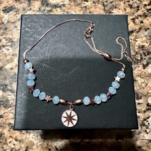 Alex and Ani Star of Venus Anklet Rose Gold